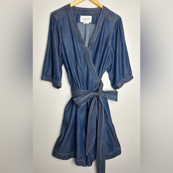 Anthropologie Pants - Pilcro and the Letterpress by Anthropologie Belted Denim Romper Size 20W Plus